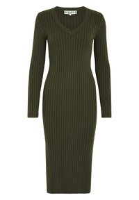 Desires DEAMABEL V-NECK DRESS - Robe fourreau - dark green