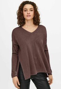 ONLY ONLAMALIA L/S V-NECK - Pulover - rose brown