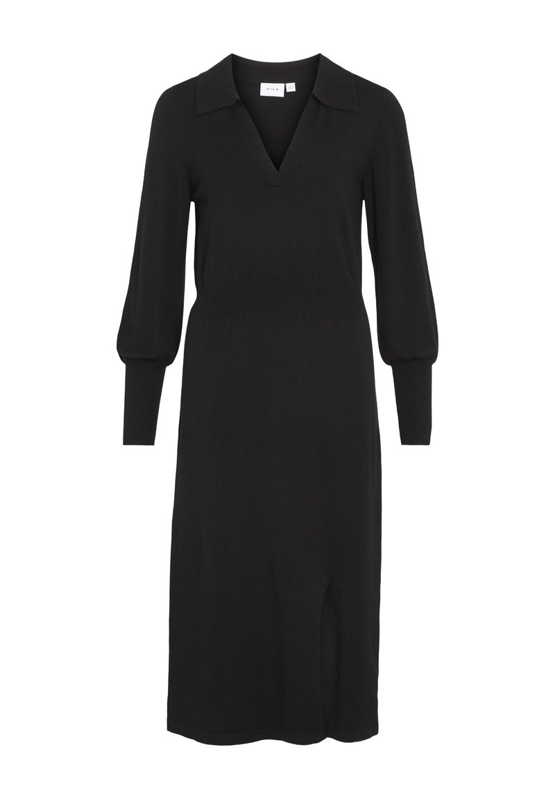 Vila Gebreide jurk zwart