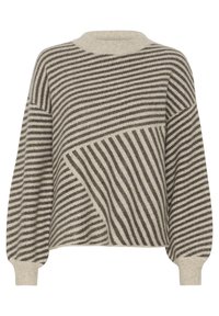 KAVERANA KNIT PULLOVER - Jumper - feather gray mel  brown mel