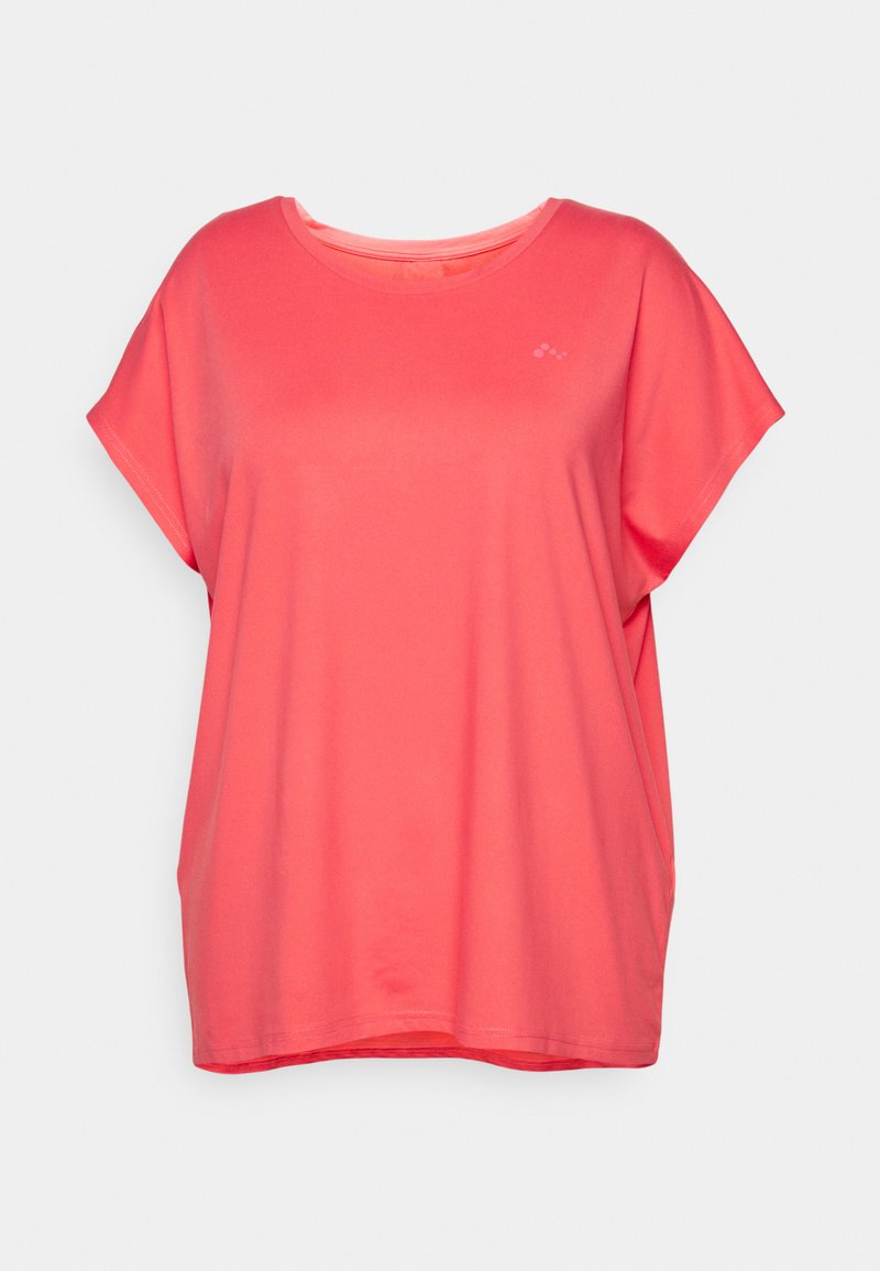 ONLY Play - ONPAUBREE SS LOOSE TRAIN CURVY NOOS - T-shirt - bas - sun kissed coral, Förstora