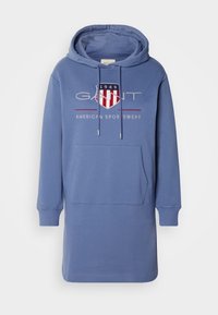 GANT ARCHIVE SHIELD HOODIE DRESS Freizeitkleid dusty navy/blau