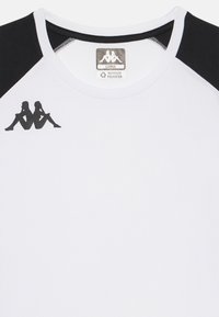 Kappa LORETO UNISEX - Spordi T-särk - white/black