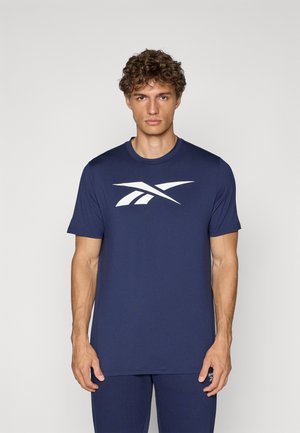 TRAIN LOGO STRETCH TECH - Trükipildiga T-särk - vector navy