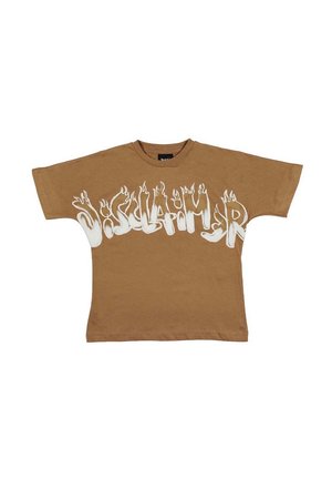 T-shirt con stampa - marrone