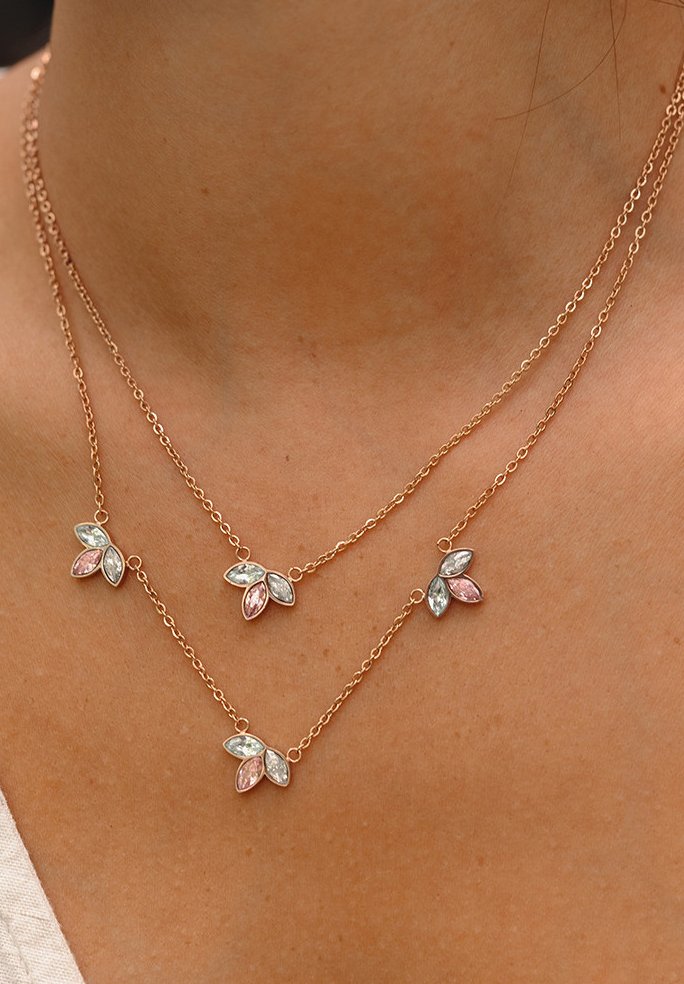 PURELEI FLOWER - Necklace - rosegold 