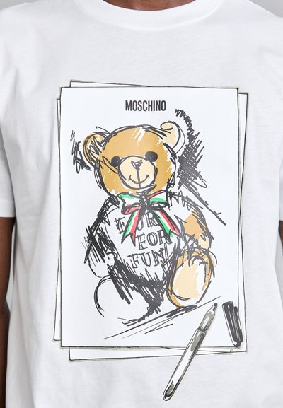 MOSCHINO T-shirt imprimé - fantasia bianco