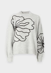 JDY JDYBINE FLOWER  - Trui - grey melange