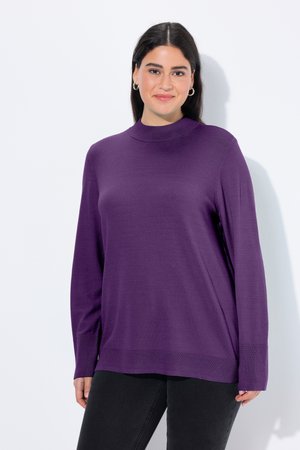 Ulla Popken STEHKRAGEN - Svetrík - dark purple