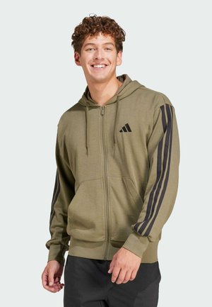 adidas Sportswear Zip-up sweatshirt - olive strata black