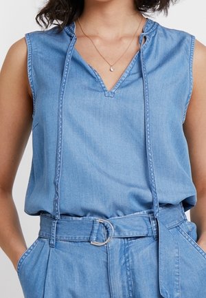 Bluse - light-blue denim