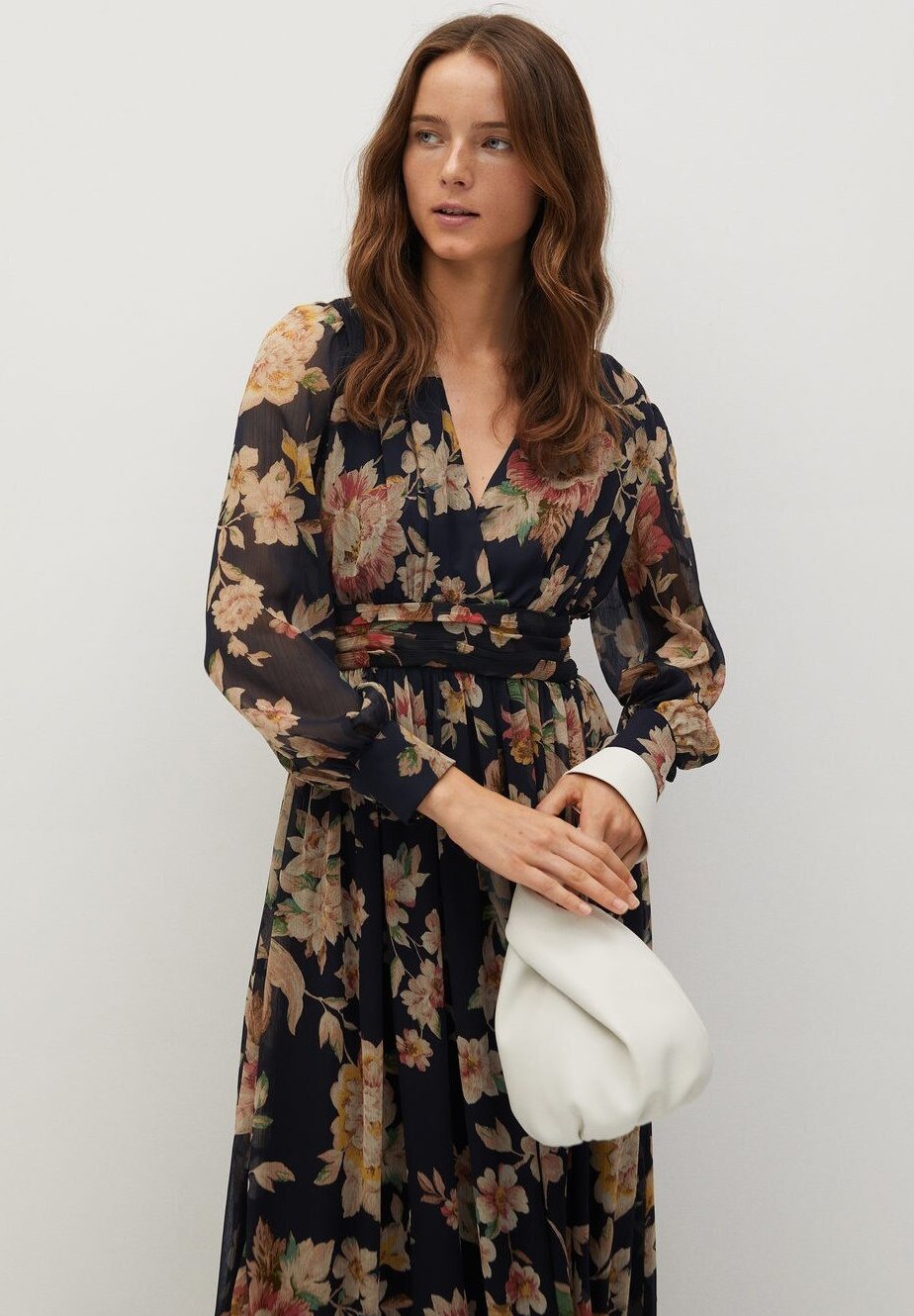 robe longue a fleurs mango