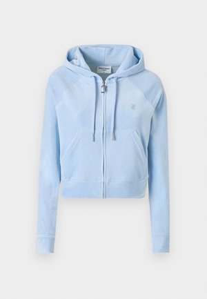 Juicy Couture PISCES MADISON HOODIE - Majica s kapuljačom i patentnim zatvaračem - light blue