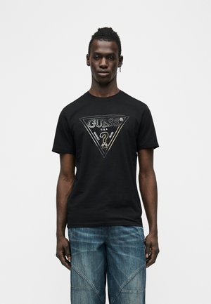 TRIANGLE - T-shirt imprimé - jet black