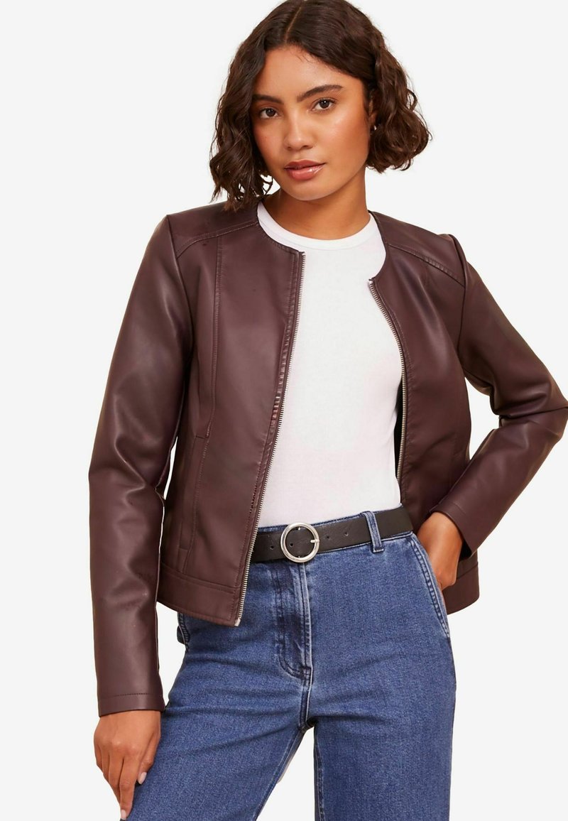 Friends Like These COLLARLESS - REGULAR FIT - Veste en similicuir - red
