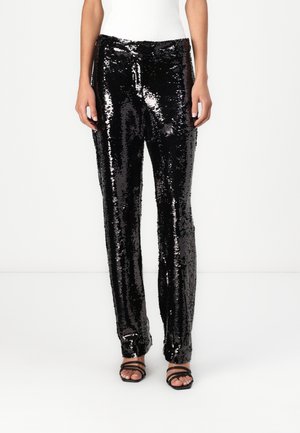 SHAW SEQUINS - Bukse - black