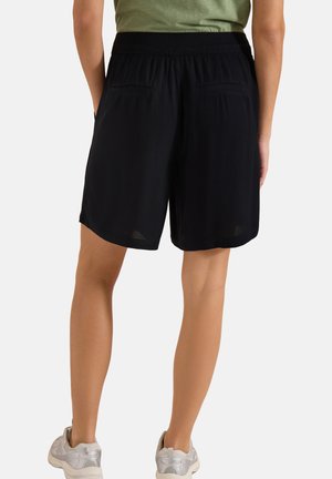 Cecil, HIGH WAIST WIDE LEG SHORTS MIT STRUKTUR - Shorts - black