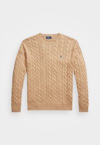 CABLE KNIT COTTON JUMPER - Pulover - camel melange