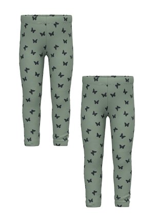 Name it 2ER-SET ALLOVER - Leggings - Hosen - grün 2