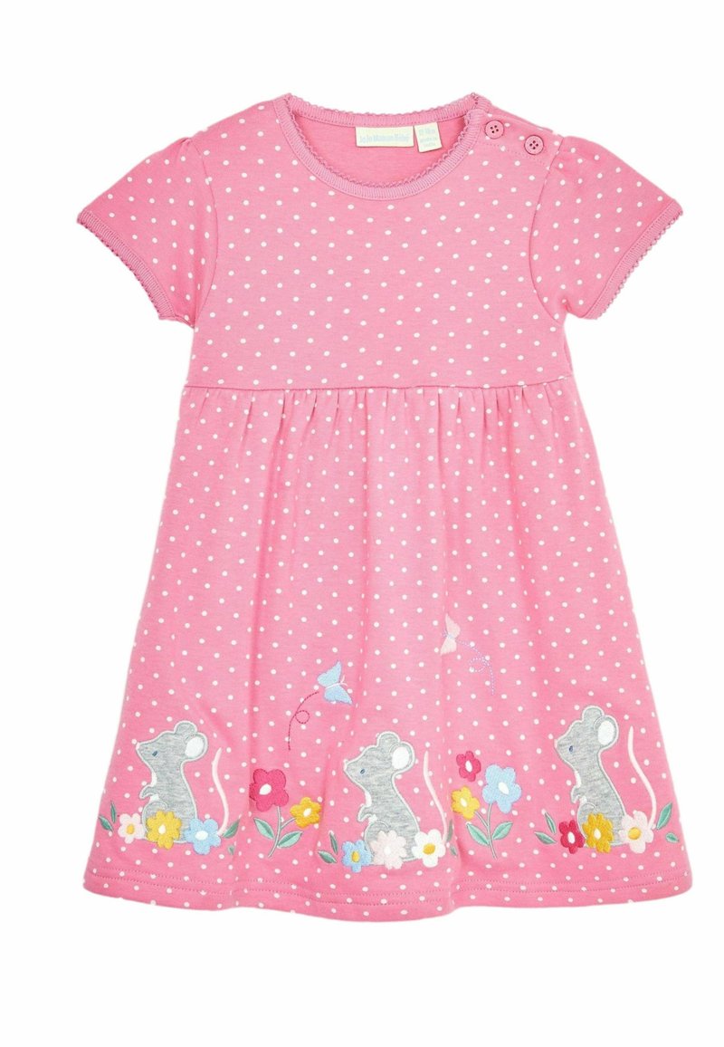 JoJo Maman Bébé - APPLIQUÉ  REGULAR FIT - Vestito di maglina - pink mouse spot, Ingrandire