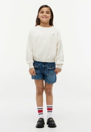 Tommy Hilfiger, TOMMY HILFIGER POINTELLE RELAXED BALLOON SLEEVE JUMPER - Pullover - ivory silk