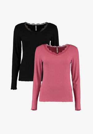 Hailys 2-ER SET - Langarmshirt - schwarz rot