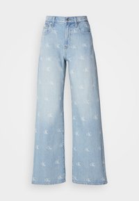 Wide leg - distressed indigo