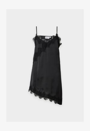 Pieces, PCELVA ASYMETRIC - Chemise de nuit / Nuisette - black