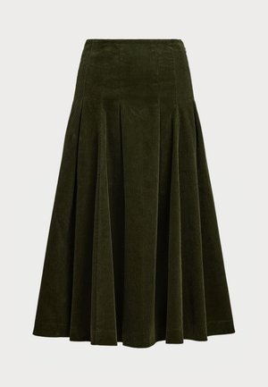 Polo Ralph Lauren PLEATED CORDUROY SKIRT - Veckad kjol - olive