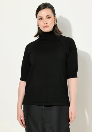Ulla Popken TURTLENECK - Jednoduché tričko - black