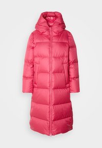 Marc O'Polo COAT FIXED HOOD WELT POCKETS SIDE SLITS BACKPACK BELTS - Páperový kabát - sundown