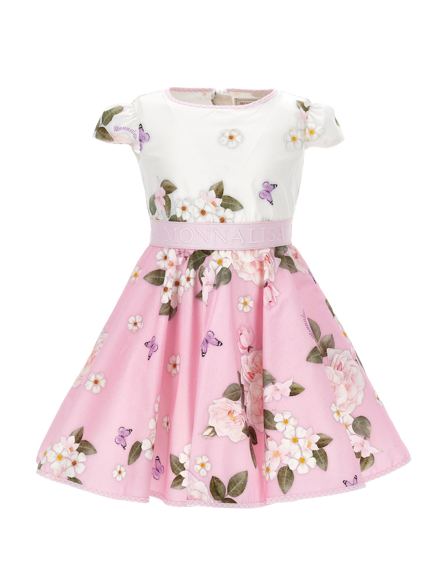 Robe Fille Monnalisa - Taille 6 Ans (environ) - Couleur Noir/crème Manches Longues - Occasion Très Bon état