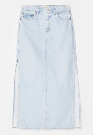 ASTRID SLICE SKIRT - Denim skirt - bleached pale indigo