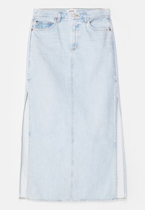 ASTRID SLICE SKIRT - Farkkuhame - bleached pale indigo