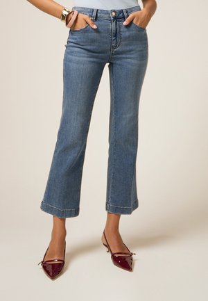 FLARE STONE WASHED - Flared Jeans - azzurro