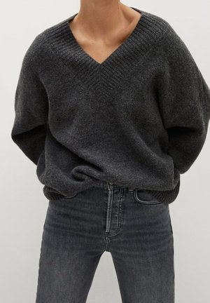 Pullover - mottled dark grey