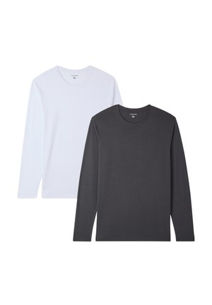 PACK 2 BASIC IN TINTA UNITA - Maglietta a manica lunga - 1x Dark Grey, 1x White