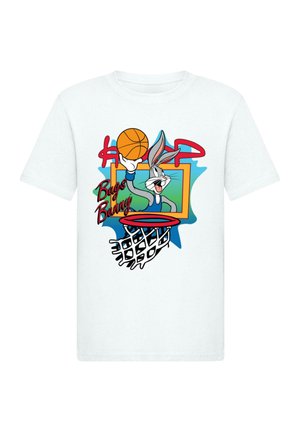 LOONEY TUNES - BUGS HOOPS - Print T-shirt - white