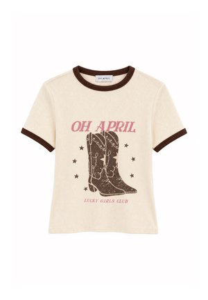OH APRIL, REGULAR T-SHIRT BOOTS - T-Shirt print - off white
