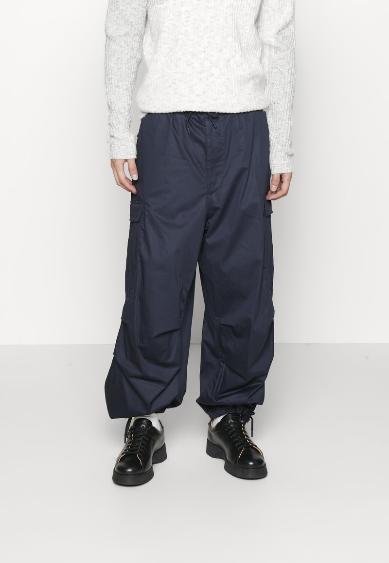 Aquamarine Cotton Cargo Pants - 2 Pocket