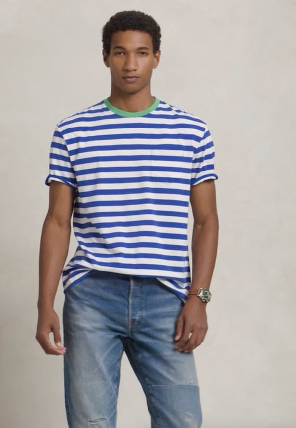CLASSIC FIT STRIPED JERSEY T-SHIRT - Print T-shirt3