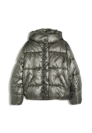 Bershka, OVERSIZED PUFFY JACKET WITH HOOD - Veste d'hiver - sand