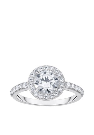 HALO MIT STEIN IM BRILLANTSCHLIFF - Ring - silberfarben/weiß