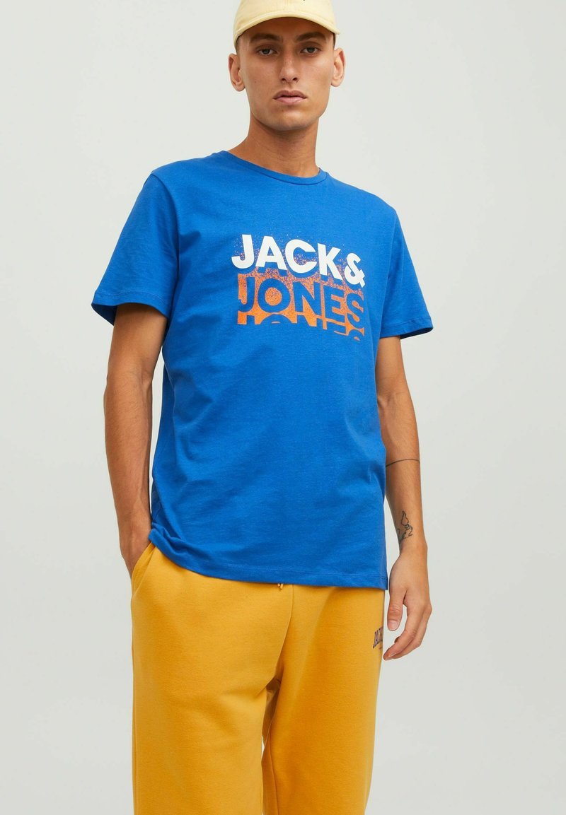 Zalando Jack And Jones T Shirt Herren Jack & Jones T-Shirt print - blue iolite/dunkelblau meliert - Zalando.de