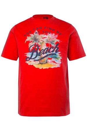 Men Plus, SHORT SLEEVE CHEST PRINT - T-Shirt print - chilli red