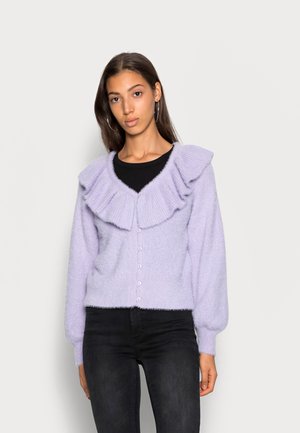 VIHELLY FRILL CARDIGAN - Cardigan - pastel lilac