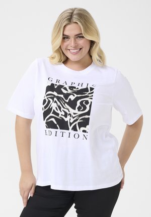 KCVIVA - Print T-shirt - optical white graphic square