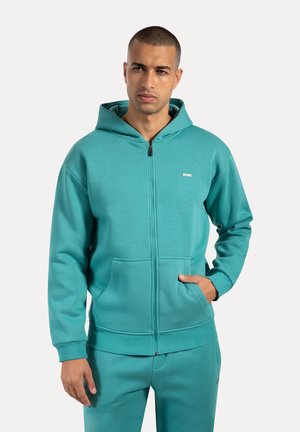 ILYAS - Felpa con zip - petrol