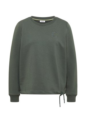 Cecil, ROUND-NECK SWEATSHIRT WITH DRAWSTRING - Sweatshirt - dried olive green