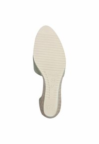 Leichter, flexibler Gummischuhsohle mit strukturiertem Oberflächen. Verfügt über eine glatte Kante und horizontale Rillen für besseren Halt. Größe 37.